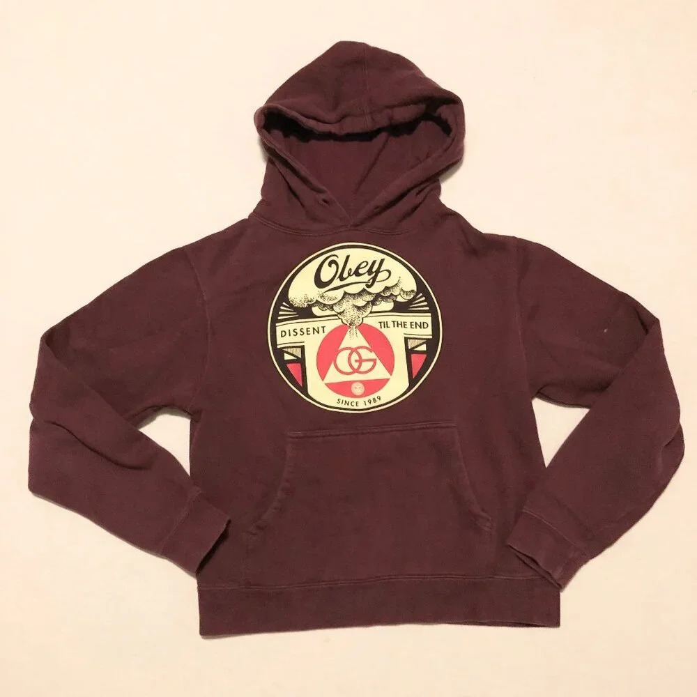 Obey Hoodie Pullover Womens Size Small Sweatshirt